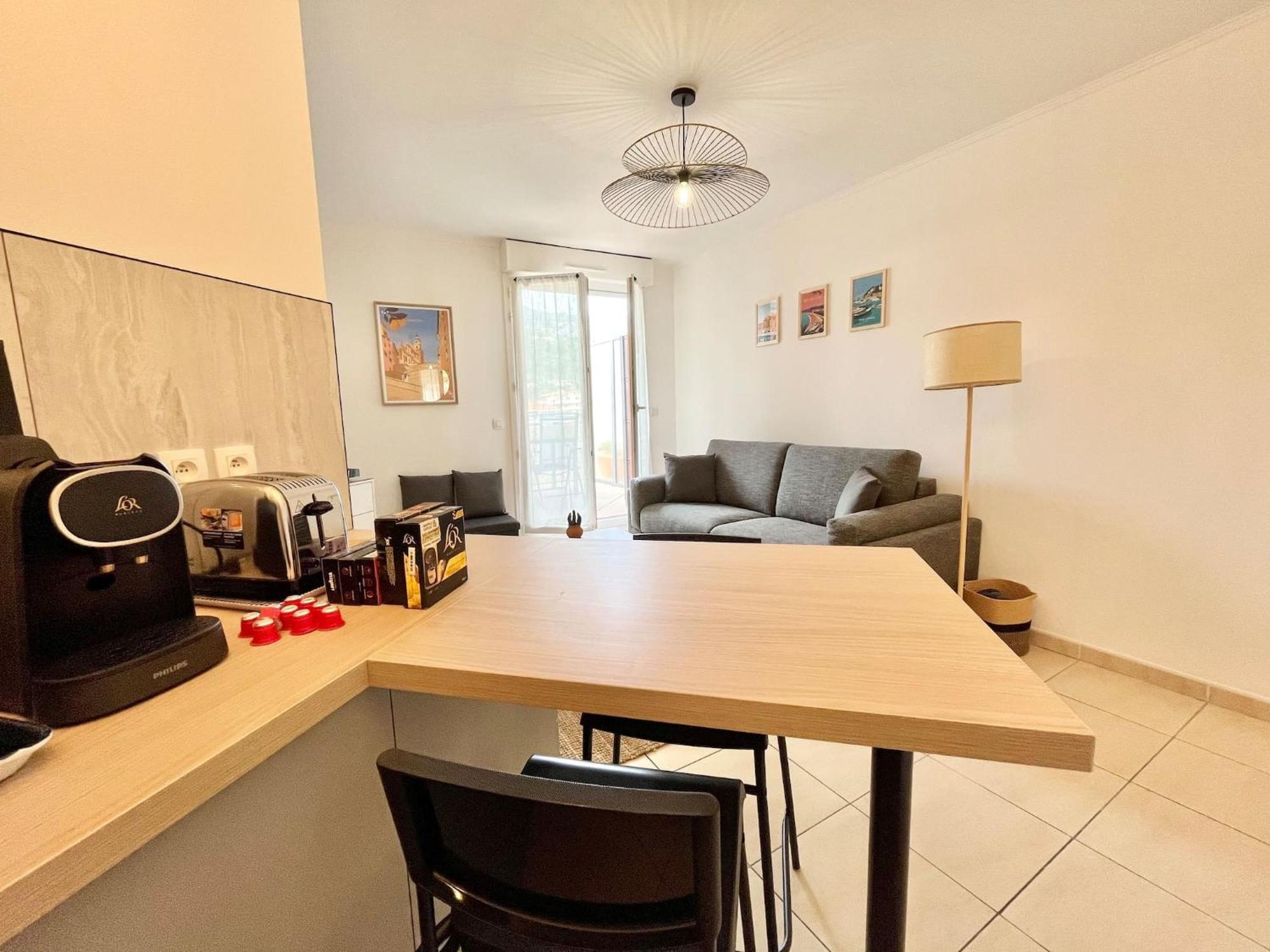 'La Villa Melanie' Neuf, Equipe, Terrasse, Centre Menton Exteriör bild