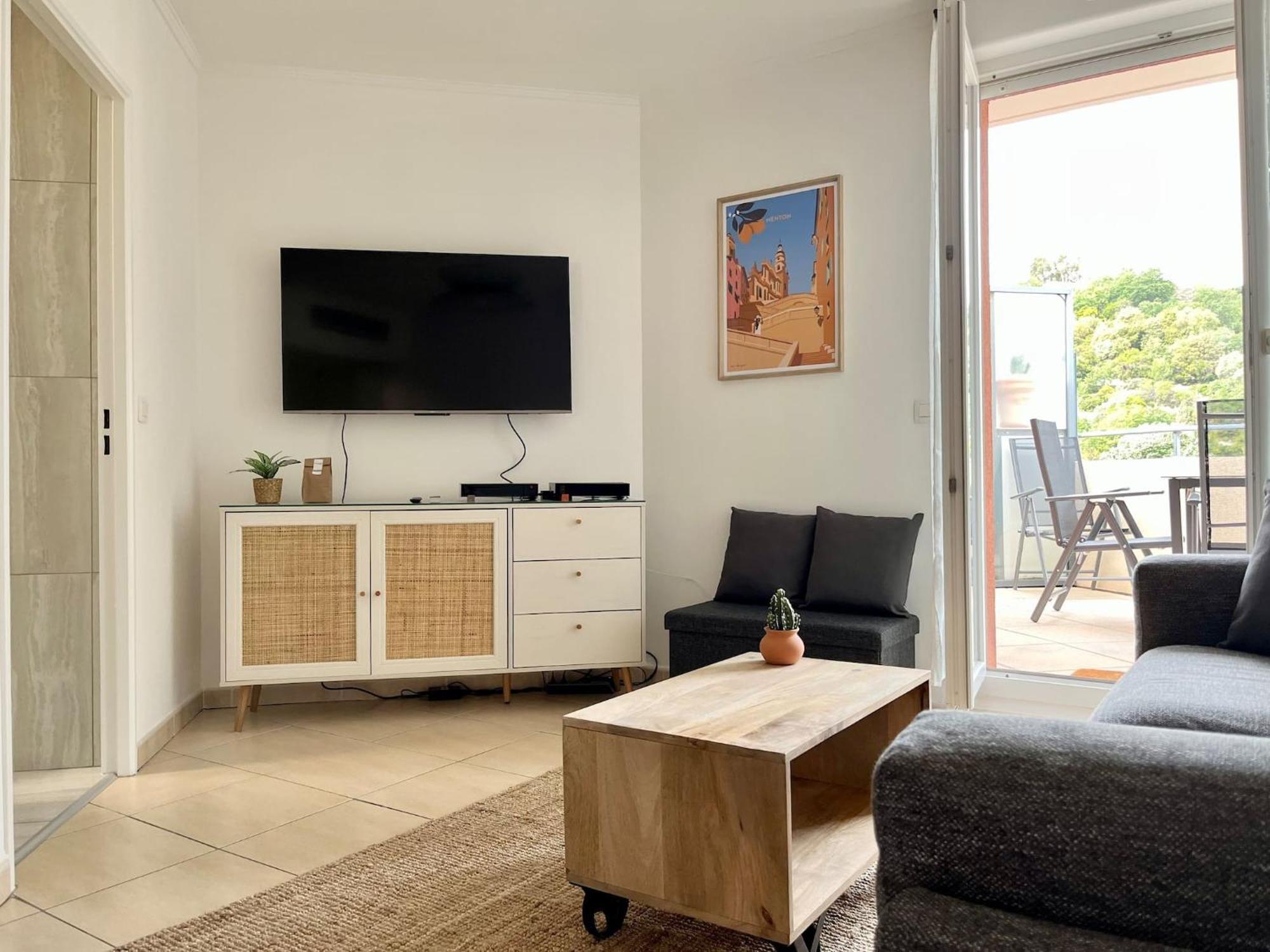 'La Villa Melanie' Neuf, Equipe, Terrasse, Centre Menton Exteriör bild